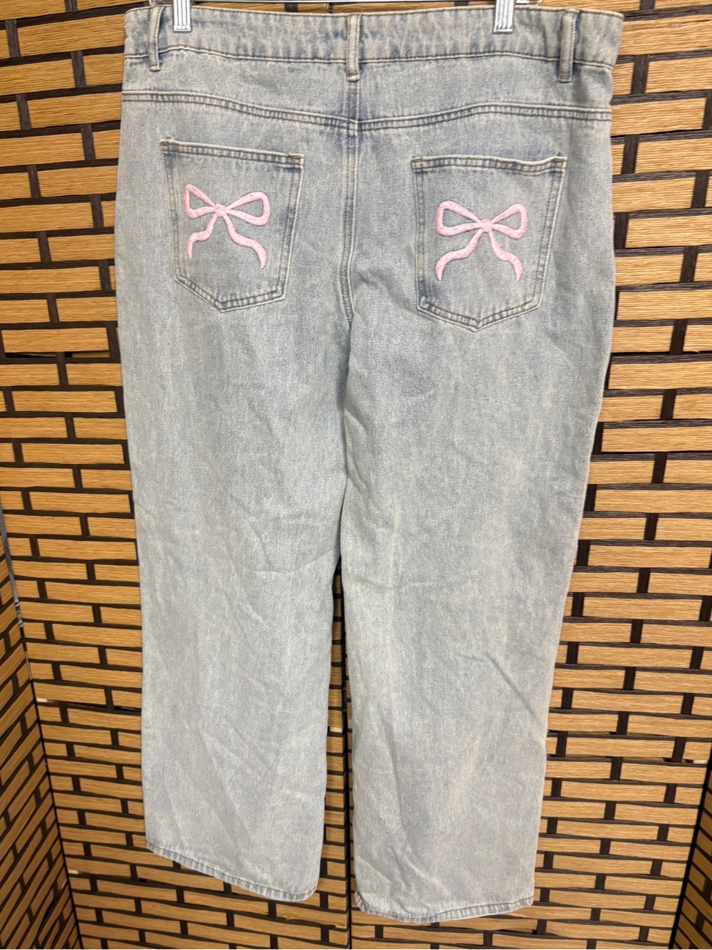 Edikted bow pocket baggy jeans size xl